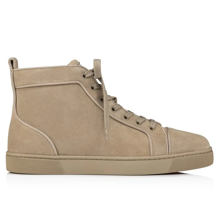 Men Louis Hightop Sneakers 8211 Veau Velours 8211 Saharienne Christian Louboutin Sneakers