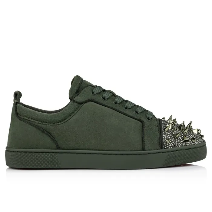 Men Louis Junior P Pik Pik Strass Sneakers 8211 Veau Velours Spikes And Strass 8211 Tennessee Christian Louboutin Sneakers