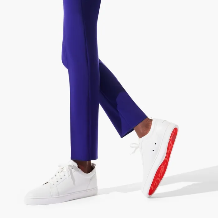 Men Louis Junior Sneakers 8211 Calf Leather 8211 White Christian Louboutin Sneakers