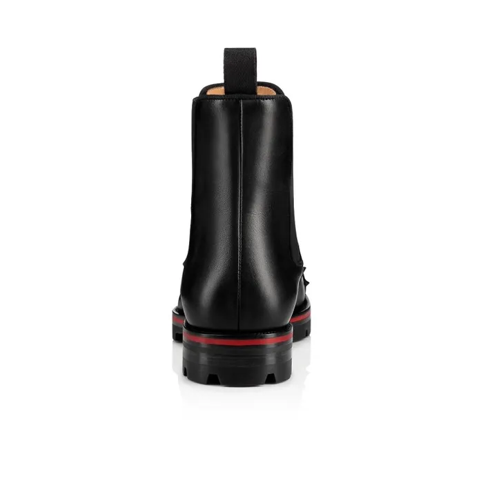 Men Melon Spikes Boots 8211 Calf Leather 8211 Black Christian Louboutin Boots
