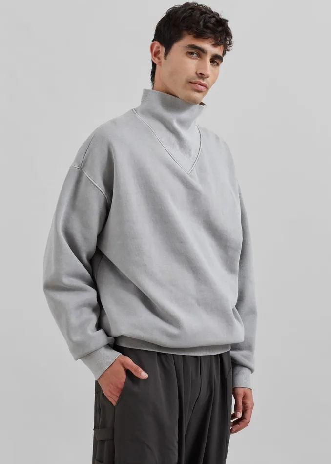Men Micah Sweatshirt 8211 Light Grey The Frankie Shop Tops
