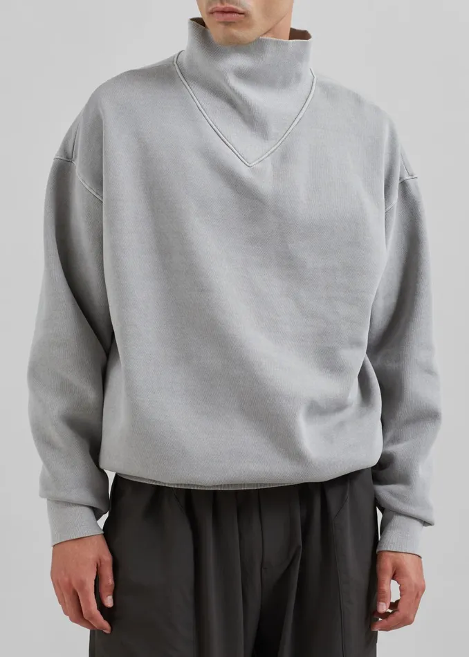 Men Micah Sweatshirt 8211 Light Grey The Frankie Shop Tops