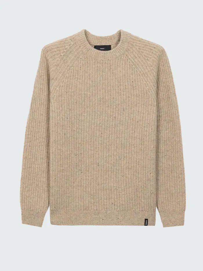 Men Mora Knit Jumper Oatmeal Finisterre Knitwear
