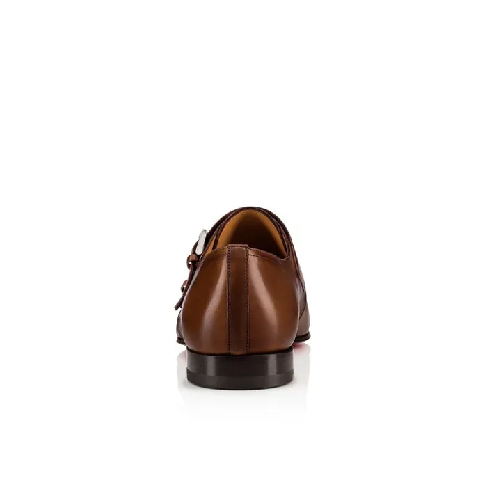 Men Mortimer Buckle Shoes 8211 Patinated Calf Leather 8211 Havane Christian Louboutin Buckles and Laceups