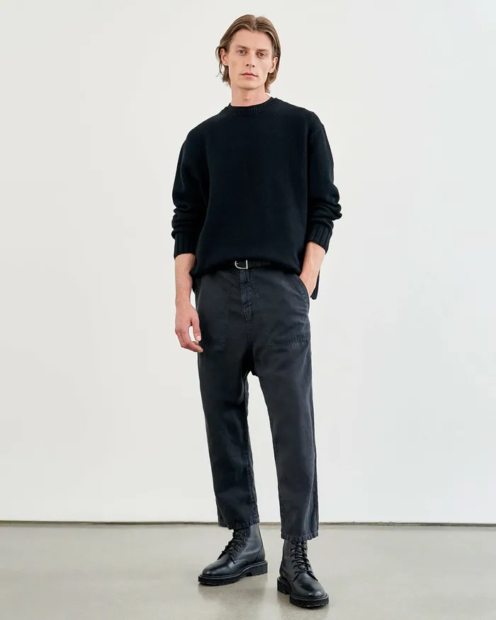 Men Nili Lotan BOYNTON SWEATER Black Sweaters