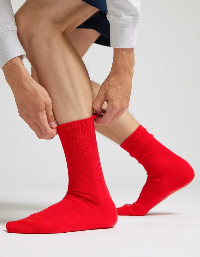 Men Organic Active Sock 8211 Scarlet Red Socks Colorfulstandard