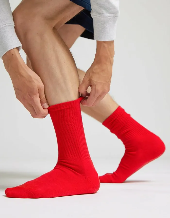 Men Organic Active Sock Faded Pink Colorful Standard Socks and