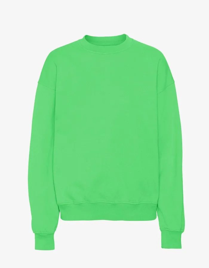 Men Organic Oversized Crew Spring Green Colorful Standard Crewneck Sweatshirts