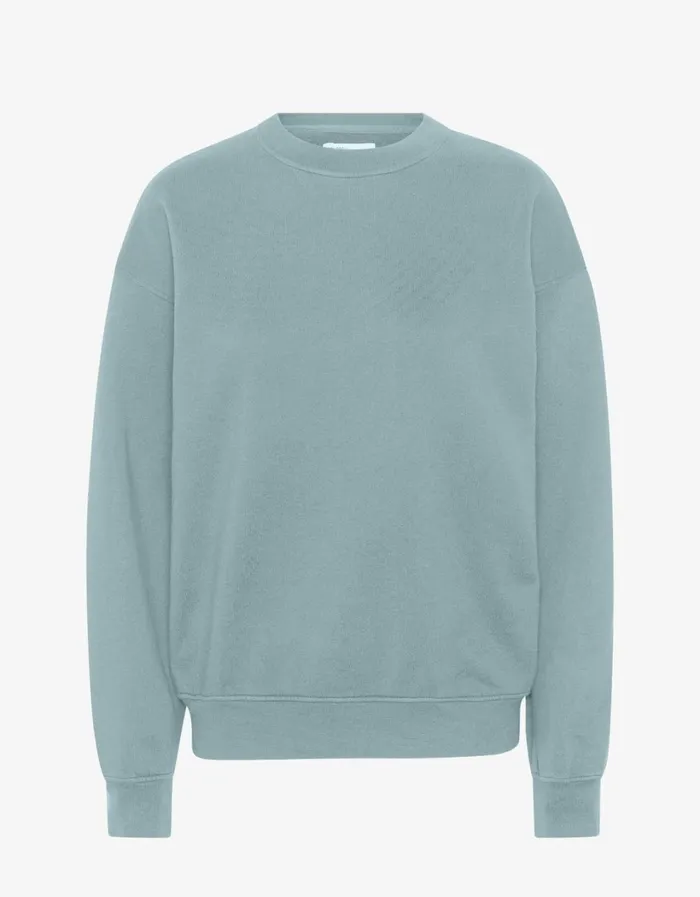 Men Organic Oversized Crew Steel Blue Colorful Standard Crewneck Sweatshirts