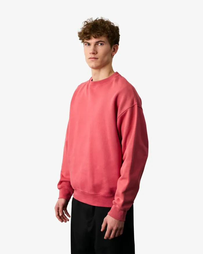 Men Organic Oversized Crew Steel Blue Colorful Standard Crewneck Sweatshirts