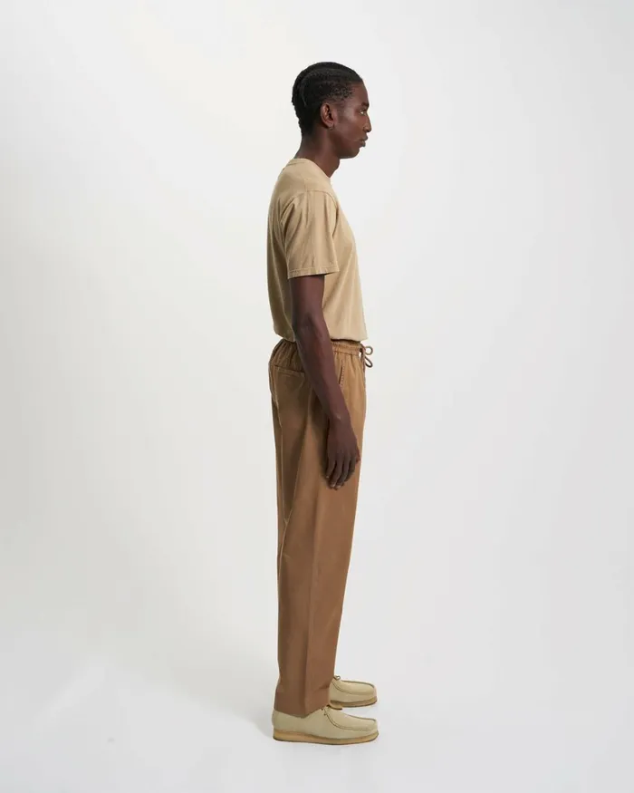 Men Organic Twill Pants Deep Black Colorful Standard Pants