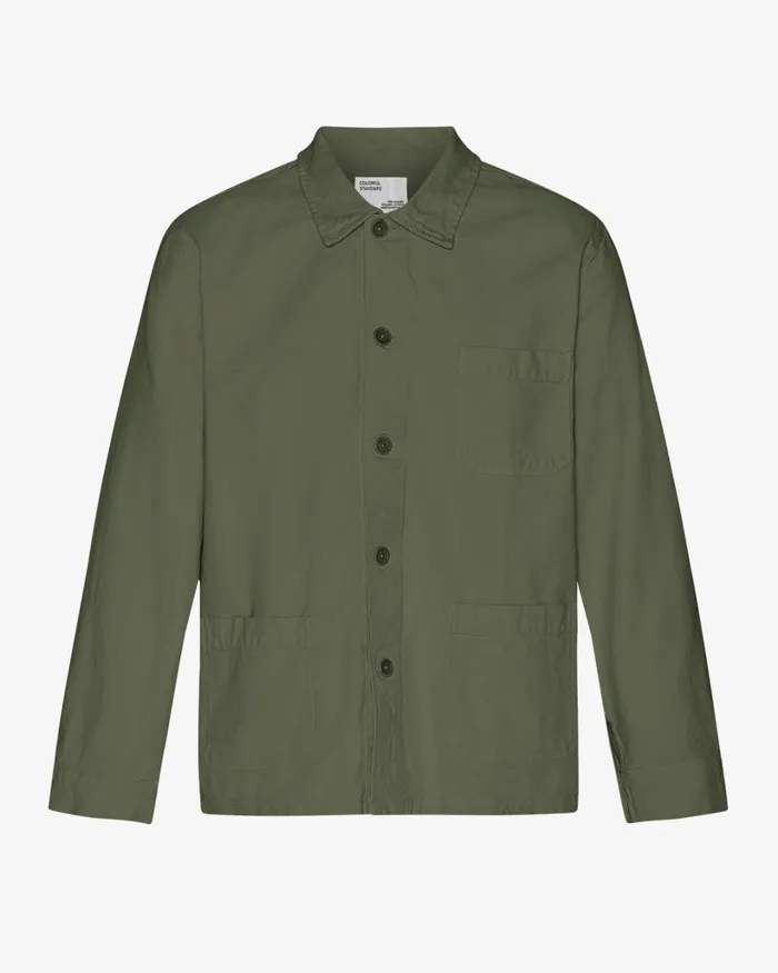Men Organic Workwear Jacket Dusty Olive Colorful Standard Workwear Jackets