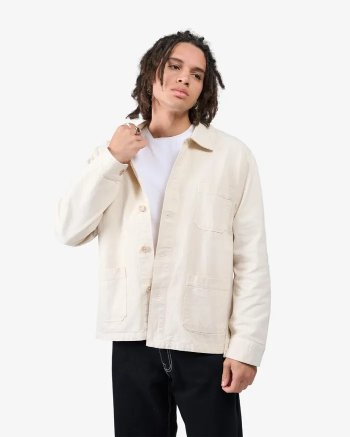 Men Organic Workwear Jacket Soft Lavender Colorful Standard Workwear Jackets