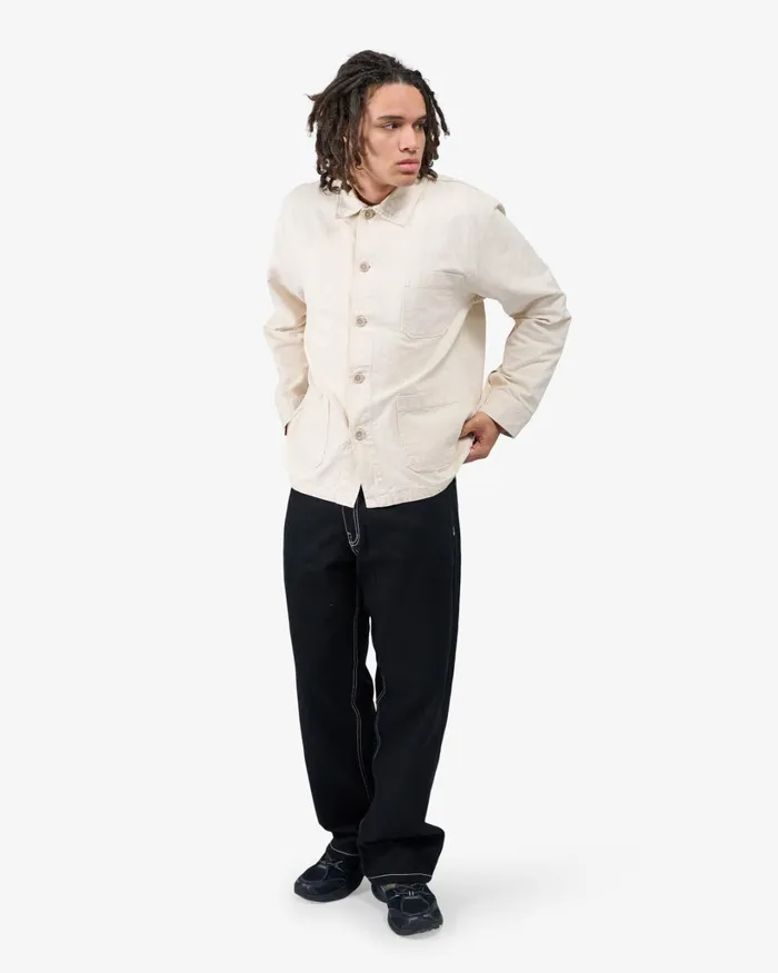 Men Organic Workwear Jacket Soft Lavender Colorful Standard Workwear Jackets
