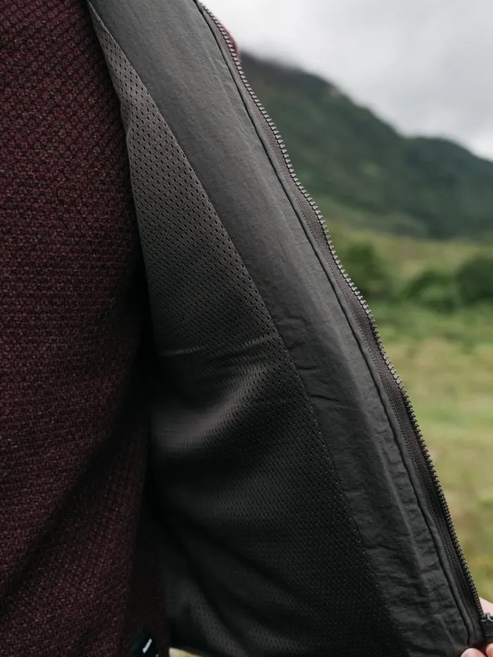 Men Orsik Fleece Gilet Raven Black Finisterre Jackets Coats and Gilets