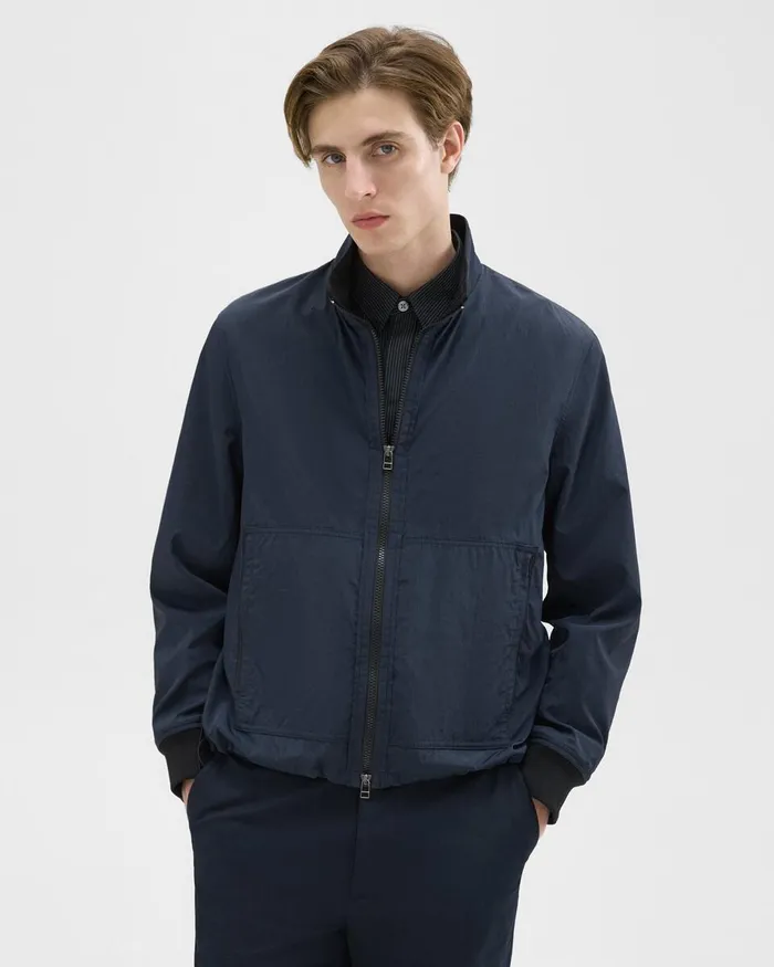 Men Outerwear Theory Blouson ZipUp Jacket Navy
