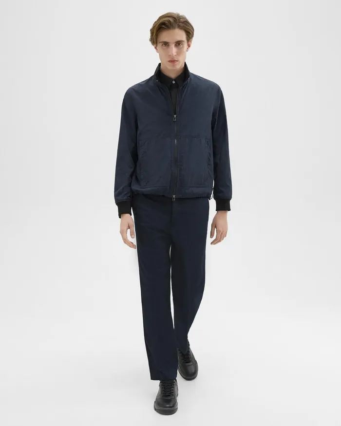 Men Outerwear Theory Blouson ZipUp Jacket Navy