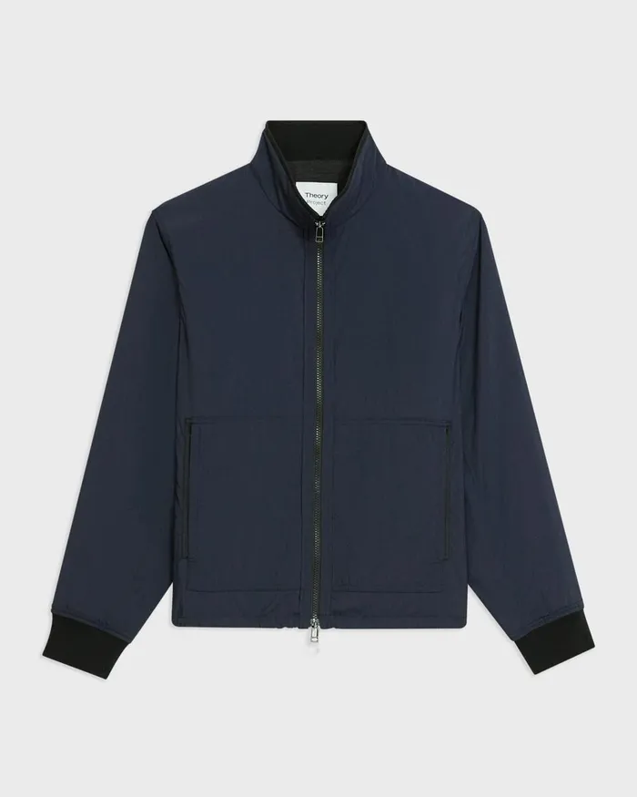 Men Outerwear Theory Blouson ZipUp Jacket Navy