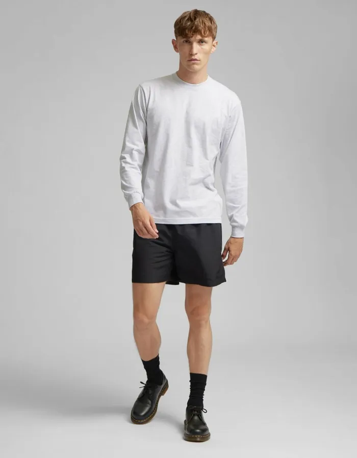 Men Oversized Organic LS TShirt Ivory White Colorful Standard TShirts