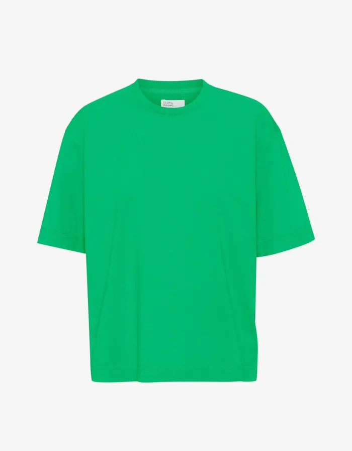 Men Oversized Organic TShirt Kelly Green Colorful Standard TShirts