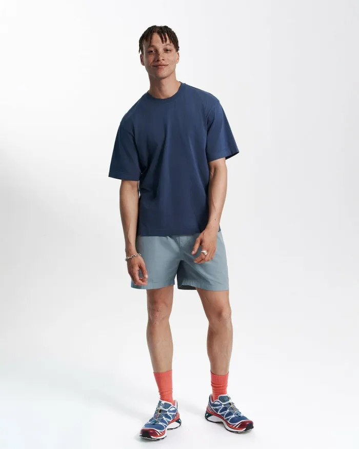 Men Oversized Organic TShirt Oyster Grey Colorful Standard TShirts