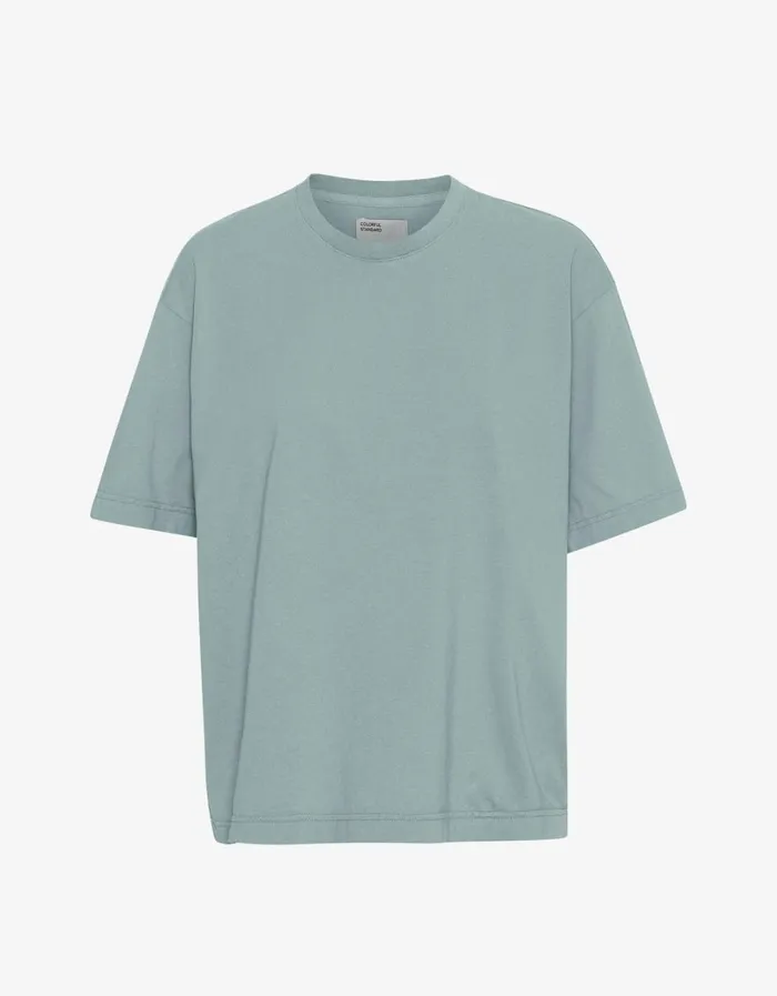 Men Oversized Organic TShirt Steel Blue Colorful Standard TShirts