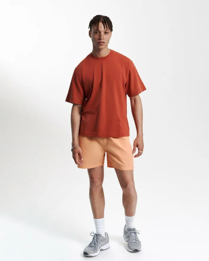 Men Oversized Organic TShirt Steel Blue Colorful Standard TShirts