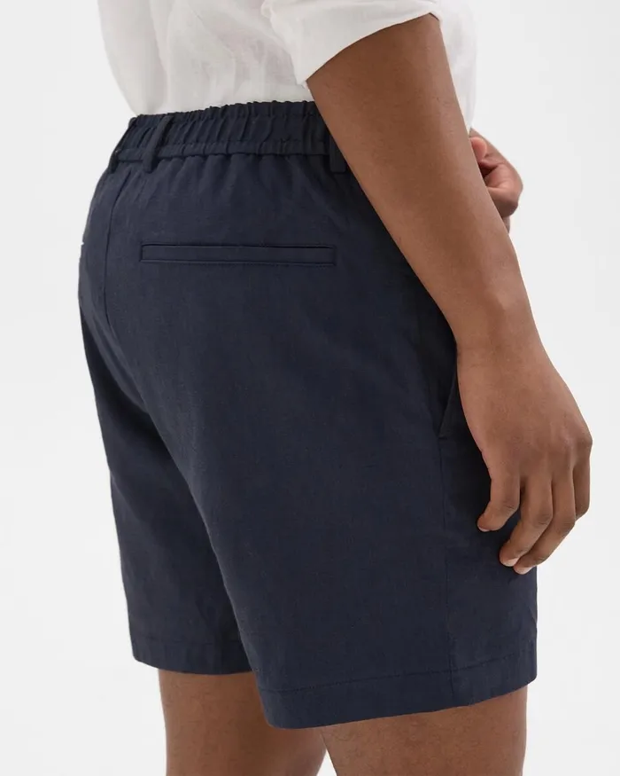 Men Pants Theory Curtis 7quot Drawstring Short In Good Linen Space