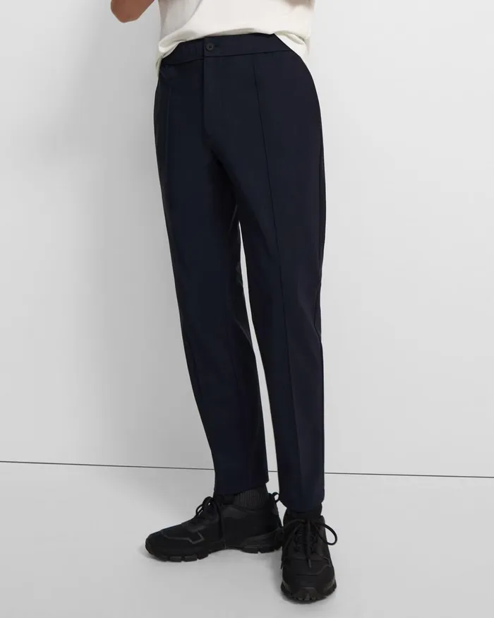 Men Pants Theory Curtis Drawstring Pant In Precision Ponte Baltic