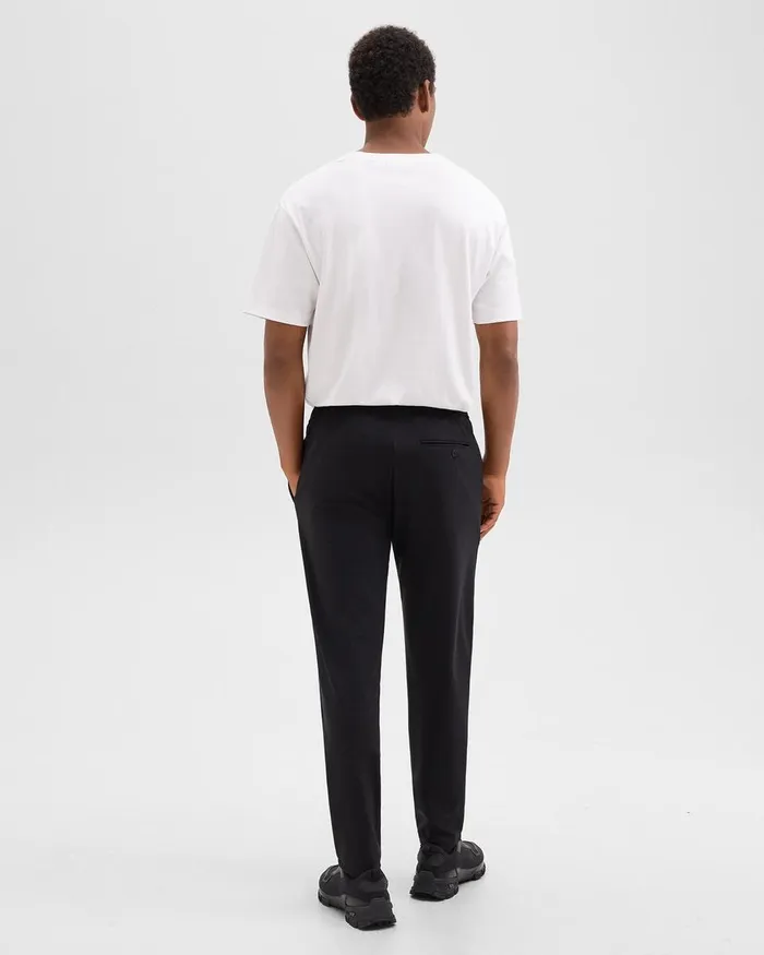 Men Pants Theory Curtis Drawstring Pant In Precision Ponte Black
