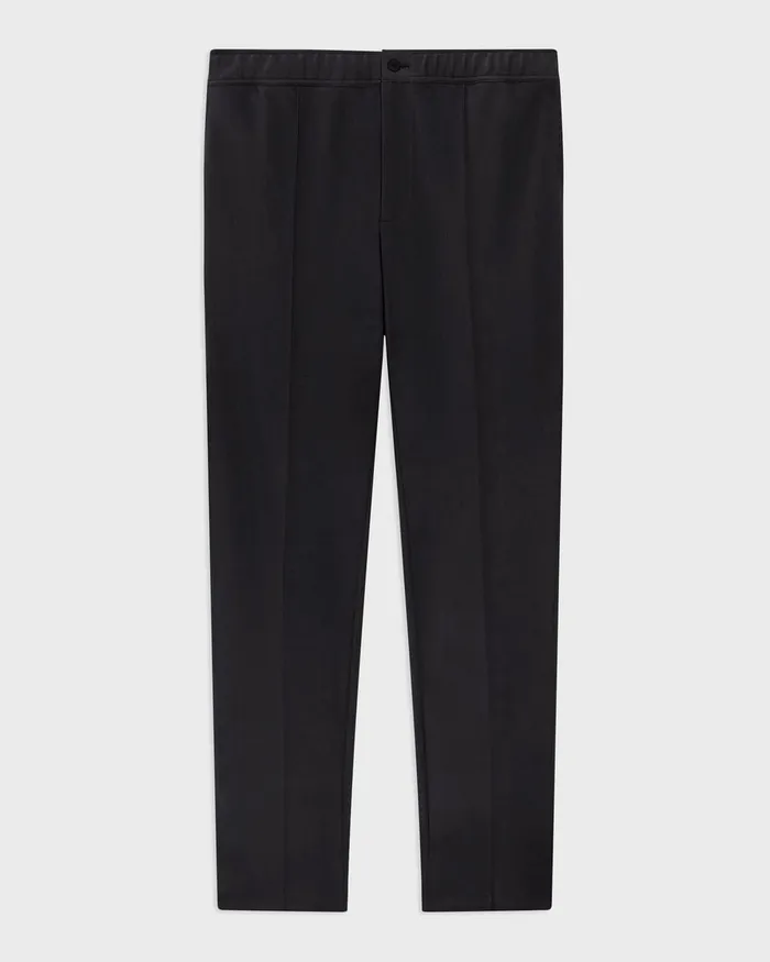 Men Pants Theory Curtis Drawstring Pant In Precision Ponte Black