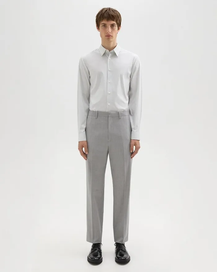 Men Pants Theory Mayer Pant In Stretch Wool Vapor Melange