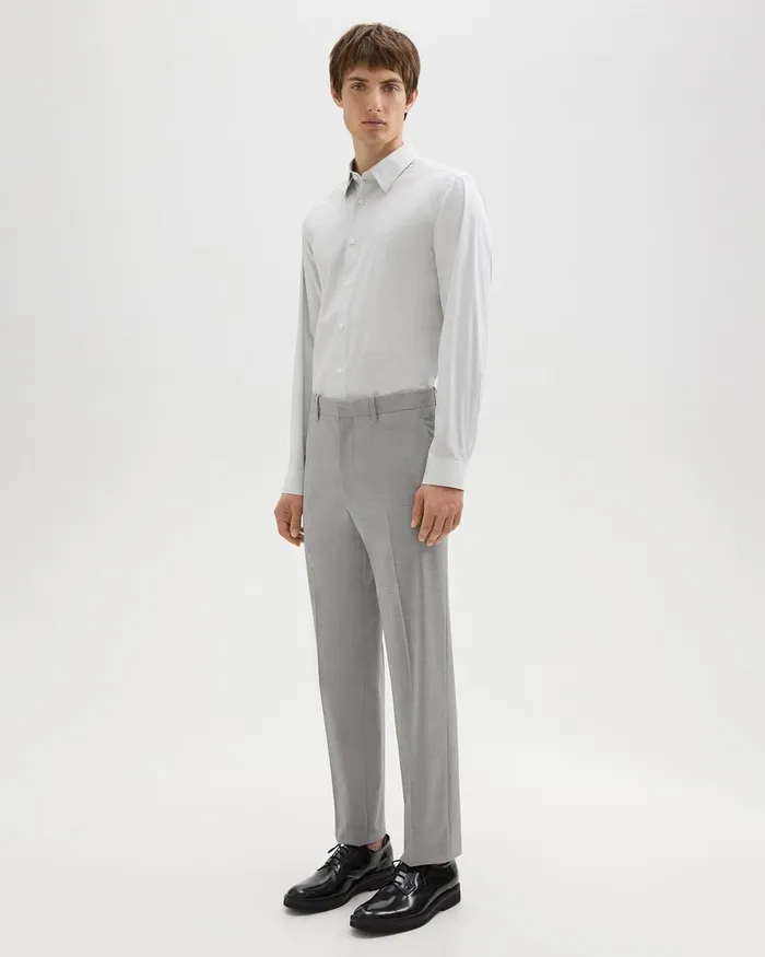 Men Pants Theory Mayer Pant In Stretch Wool Vapor Melange
