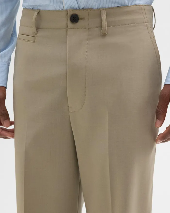Men Pants Theory Relaxed Virgin Wool Pant Light Quarry