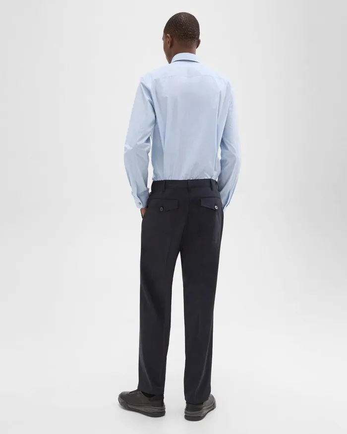 Men Pants Theory Relaxed Virgin Wool Pant Midnight