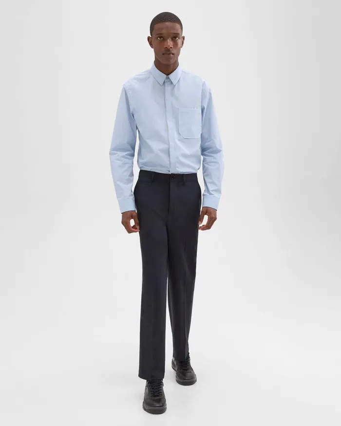 Men Pants Theory Relaxed Virgin Wool Pant Midnight