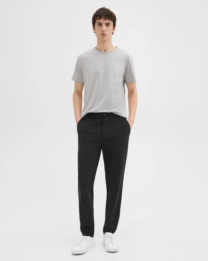 Men Pants Theory Terrance Jogger In Precision Ponte Black