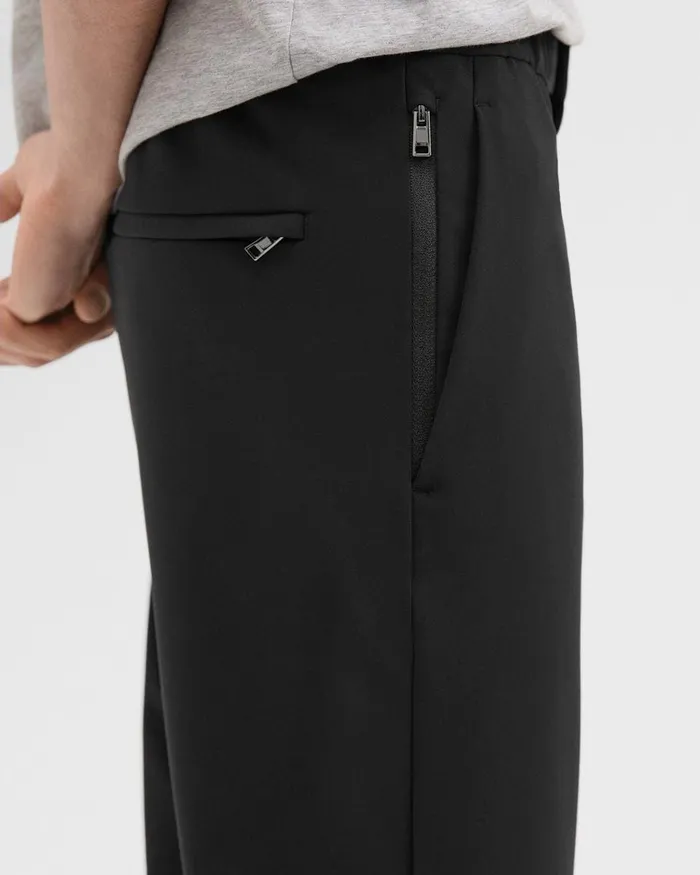Men Pants Theory Terrance Jogger In Precision Ponte Black