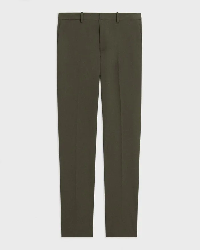 Men Pants Theory Zaine Pant In Stretch Cotton Dark Olive