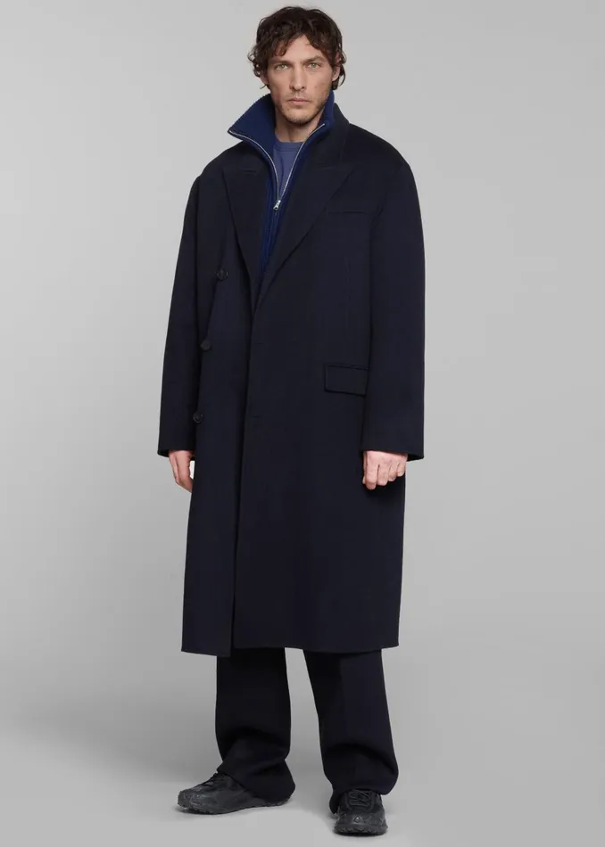 Men Paxton Wool Coat 8211 Dark Navy The Frankie Shop Outerwear
