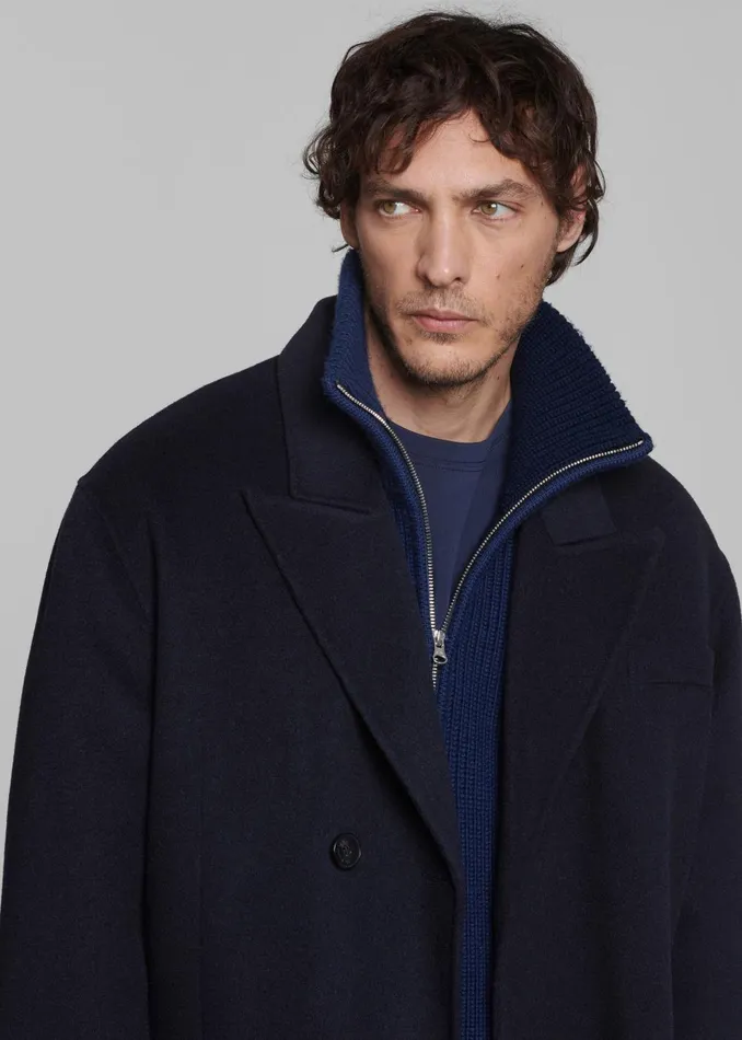 Men Paxton Wool Coat 8211 Dark Navy The Frankie Shop Outerwear