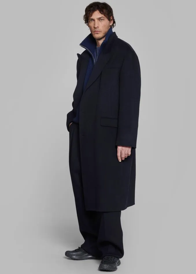 Men Paxton Wool Coat 8211 Dark Navy The Frankie Shop Outerwear