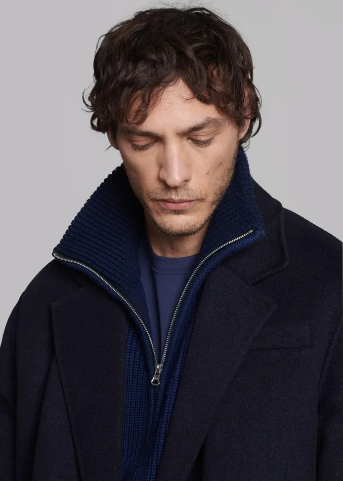 Men Paxton Wool Coat 8211 Dark Navy The Frankie Shop Outerwear