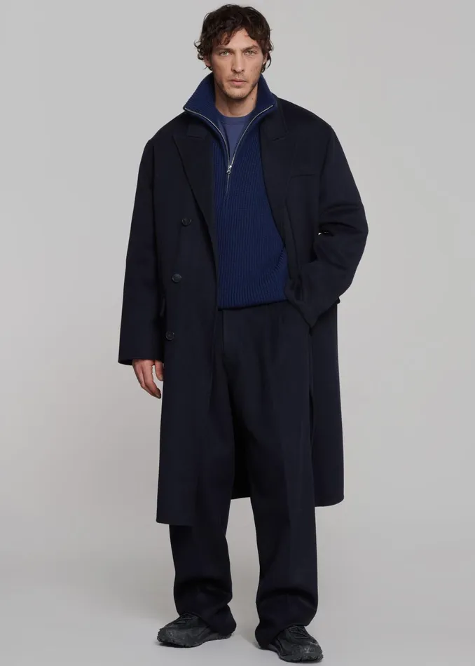 Men Paxton Wool Coat 8211 Dark Navy The Frankie Shop Outerwear