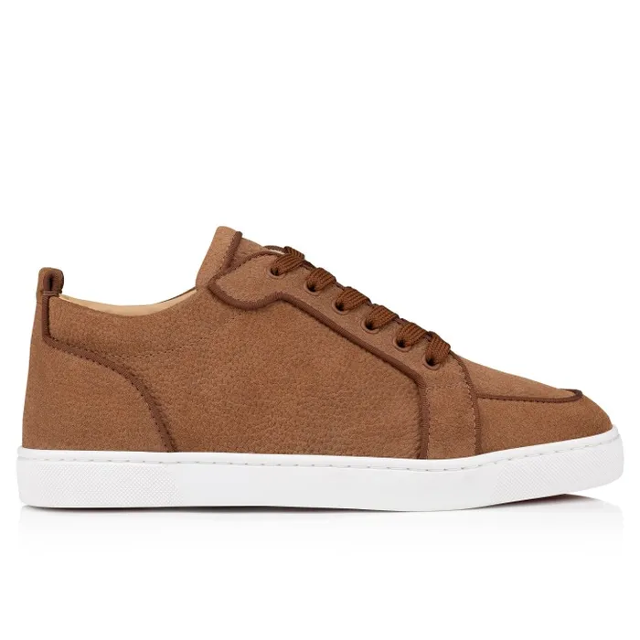 Men Rantulow Sneakers 8211 Grained Calf Leather 8211 Cuoio Christian Louboutin Sneakers