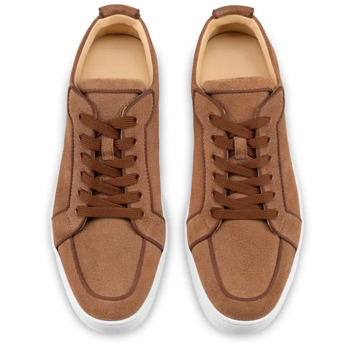Men Rantulow Sneakers 8211 Grained Calf Leather 8211 Cuoio Christian Louboutin Sneakers