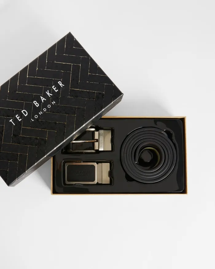Men RATE 8211 Casual Belt In A Box Black Ted Baker Belts