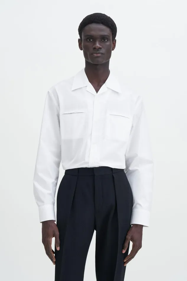Men Relaxed Cotton Resort Shirt White Filippa K Shirts