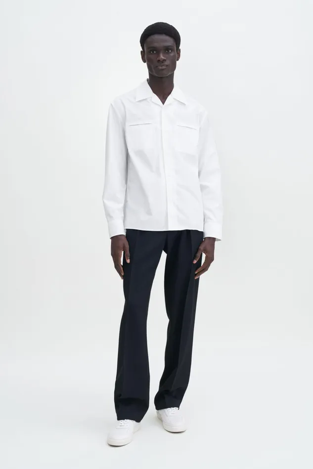 Men Relaxed Cotton Resort Shirt White Filippa K Shirts