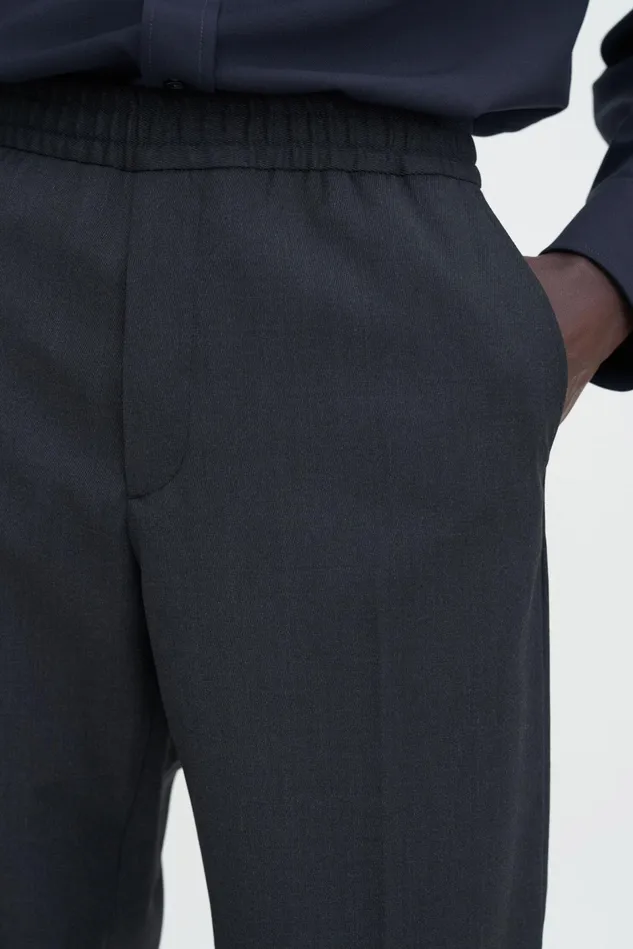 Men Relaxed Wool Trousers Anthracite Filippa K Trousers